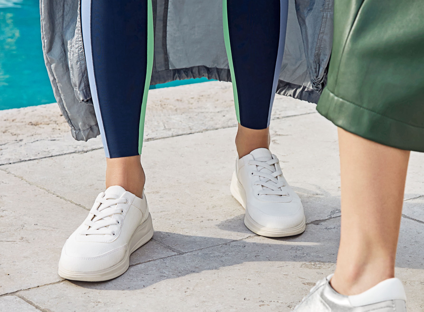 Stay comfy at the airport in Times square slip on sneakers