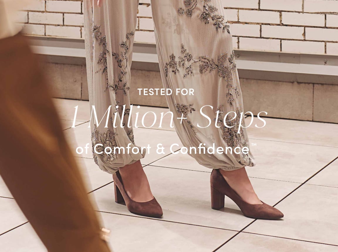 the legs of two models wearing Lifestride shoes, with the text 