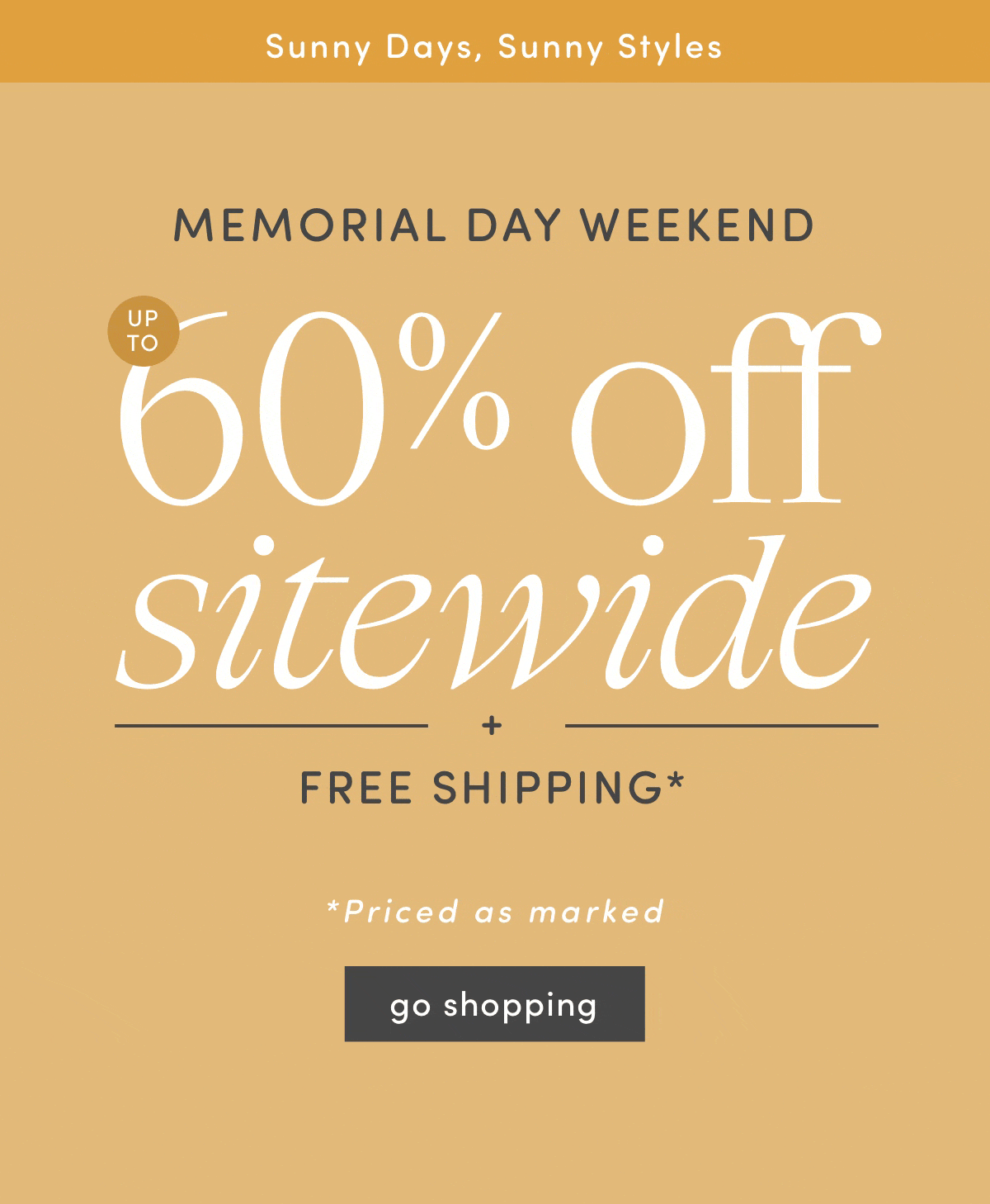 20% off stiewide + free shipping. shop now