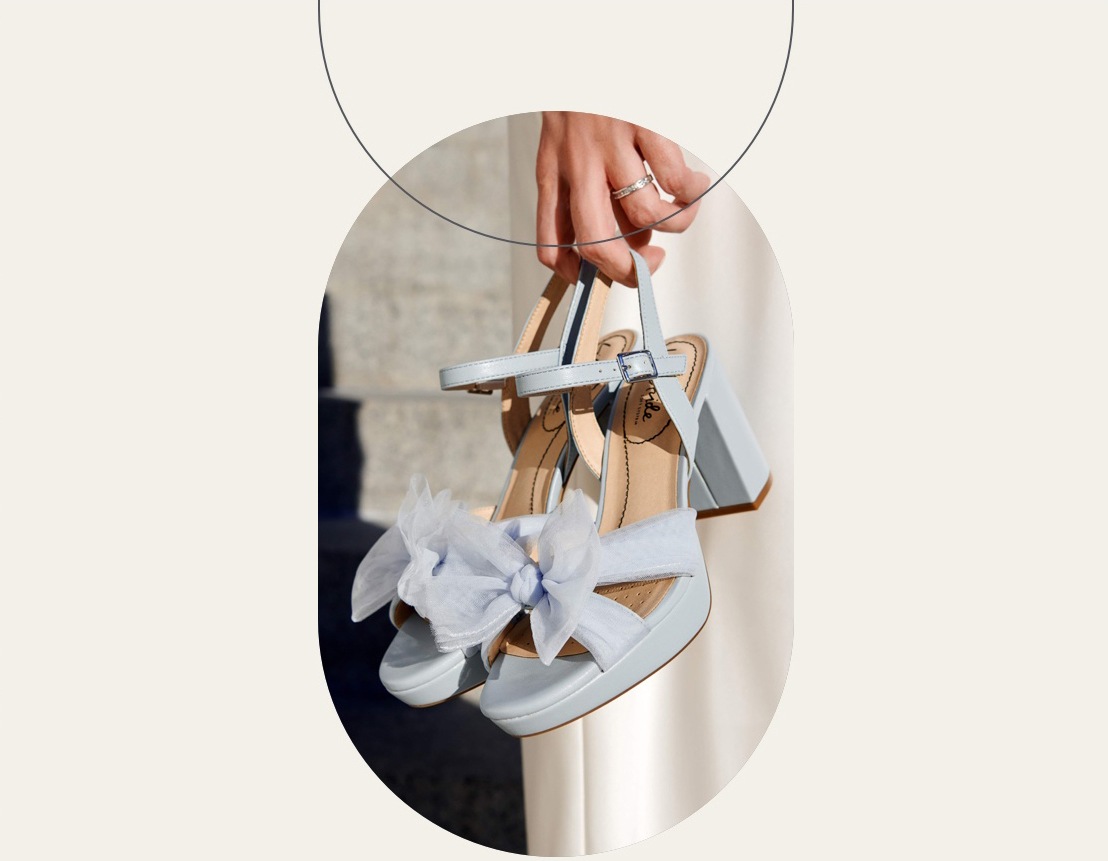 wedding shoes by lifestride in baby blue