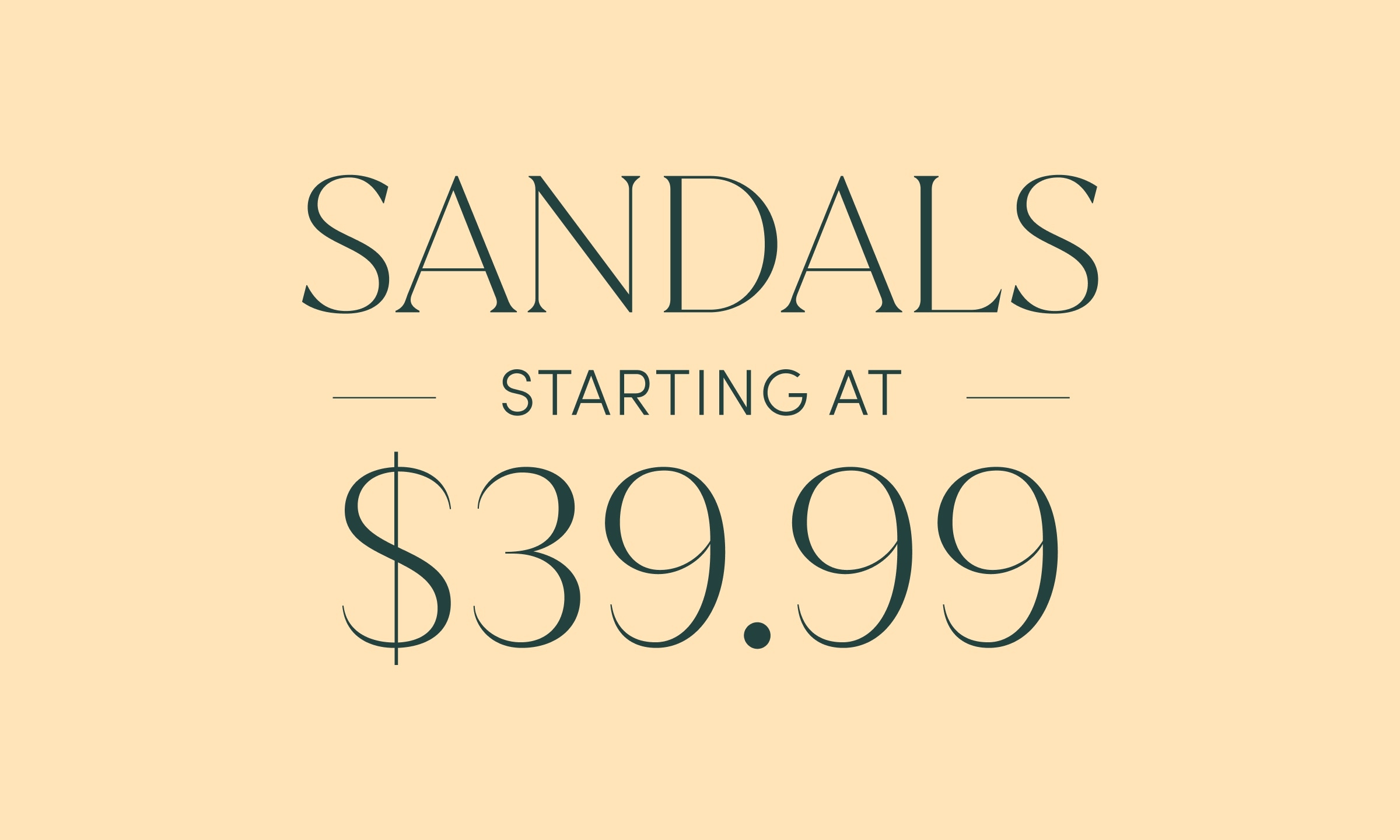 Sandals Starting at $39.99