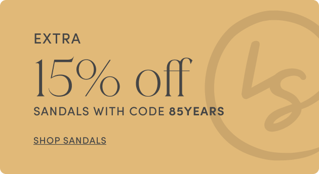 Extra 15% Off Sandals With Code: 85YEARS