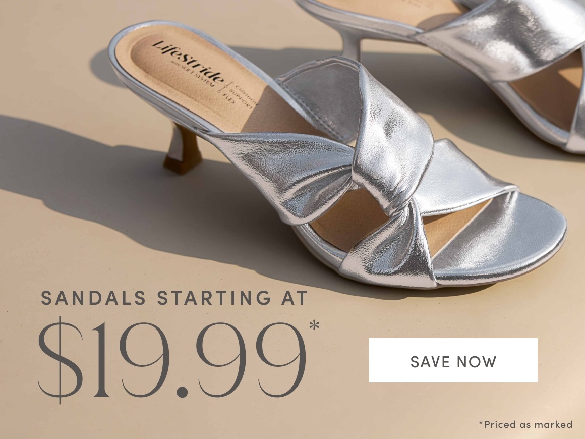 Sandals Starting at $19.99