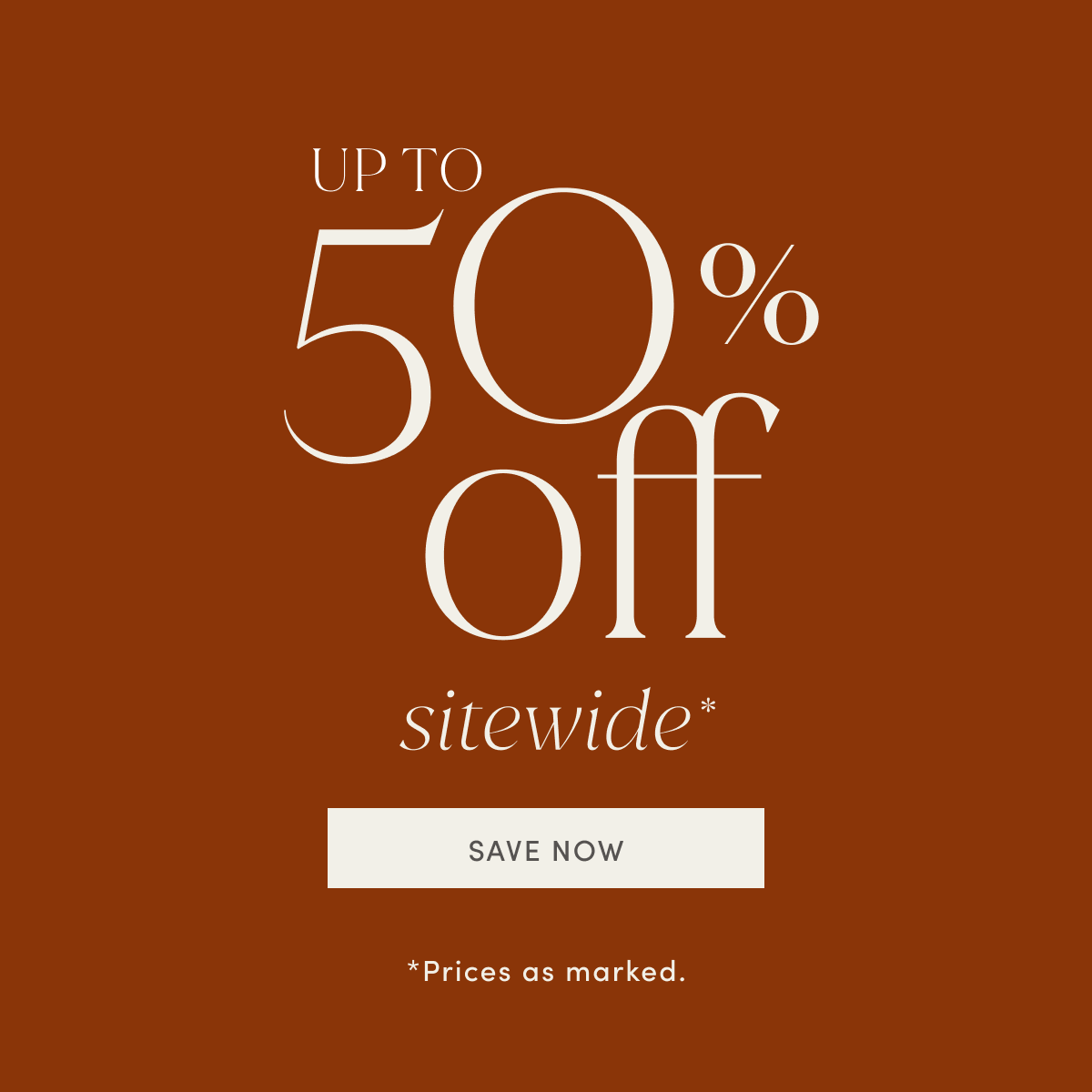 Shop up to 50% off sitewide