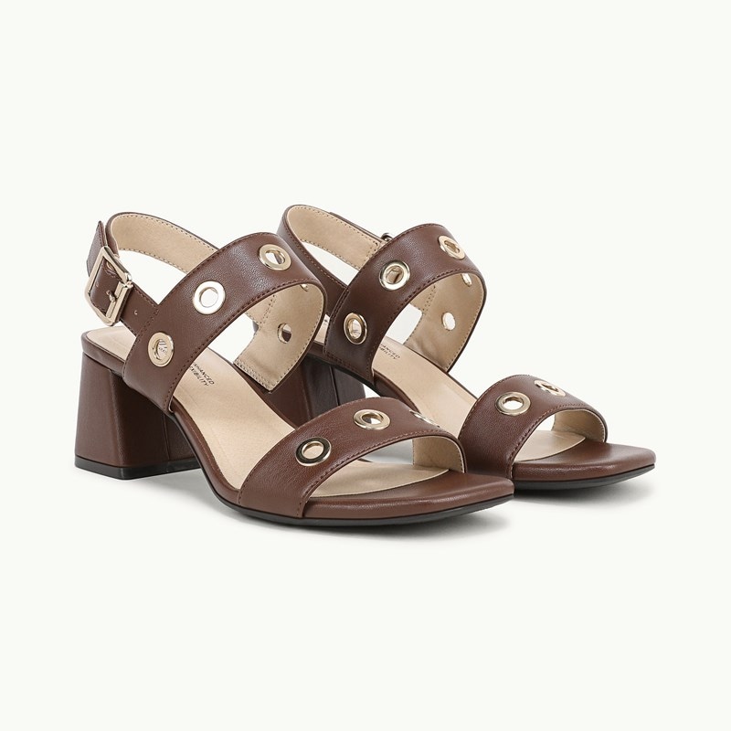 LifeStride Shoes Clara Slingback Sandal (Cocoa Brown Faux Leather) 10.0 W