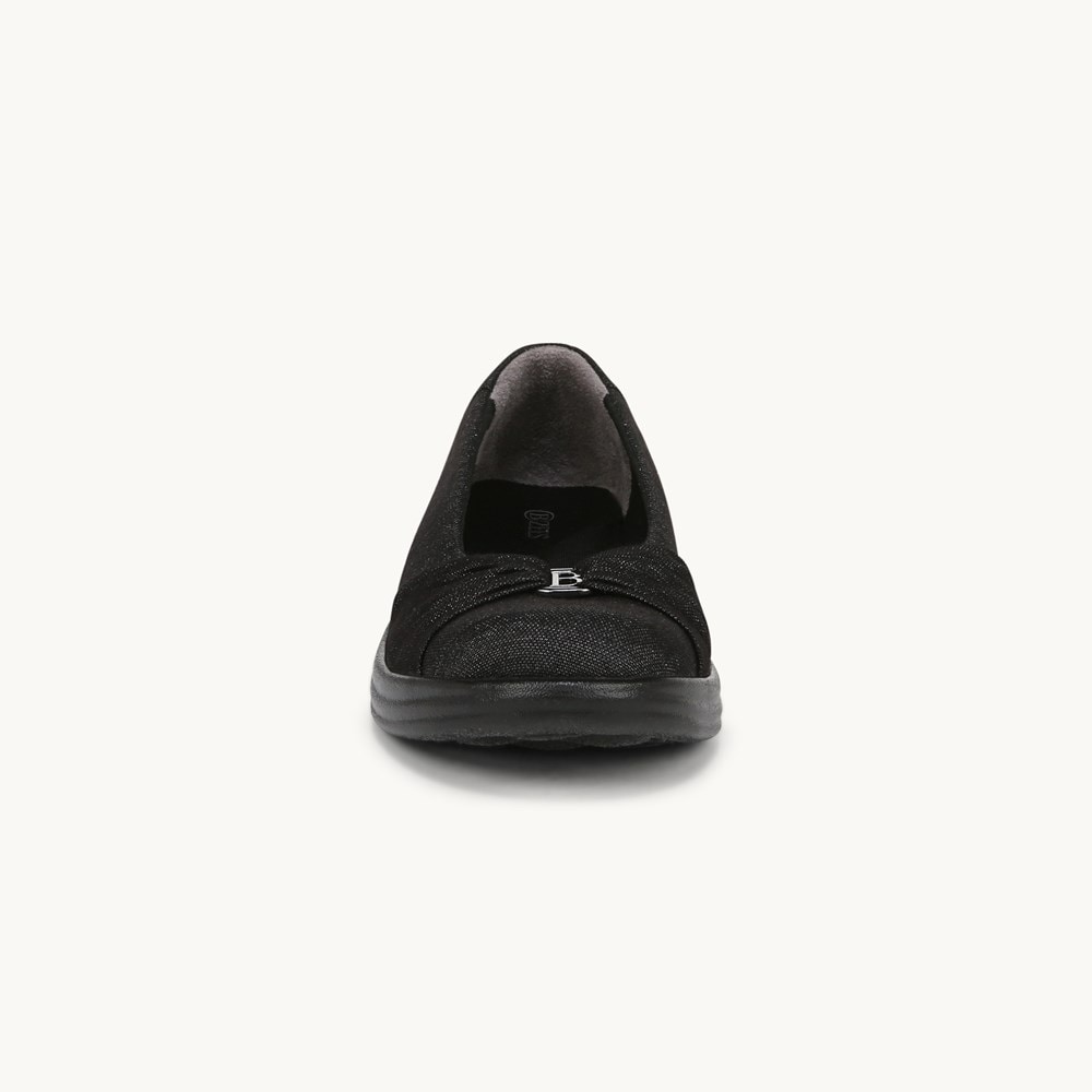 Bzees Women s Paige Slip On Shoes Black Size 6.5 Fabric