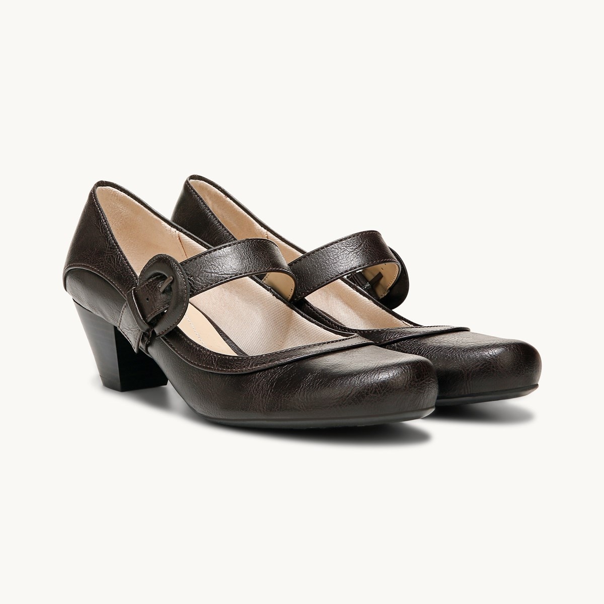 Rozz Mary Jane Pump in Dark Brown 