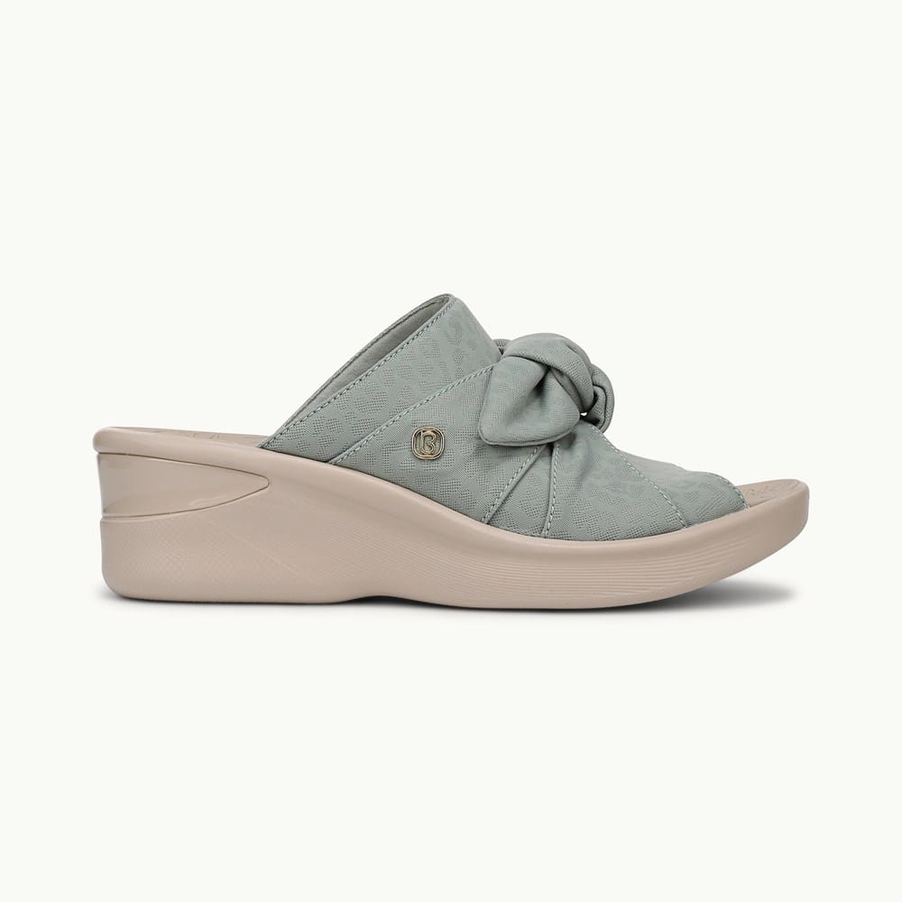 Bzees For Lifestride Sandali Donna Serenade Slide Zeppa: Comodi E Elasticizzati, Lavabili, Colore Nero, Taglia 40