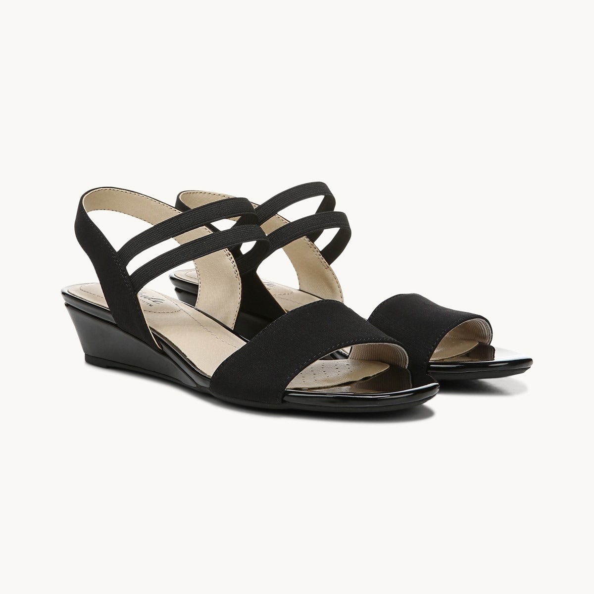 lifestride black sandals