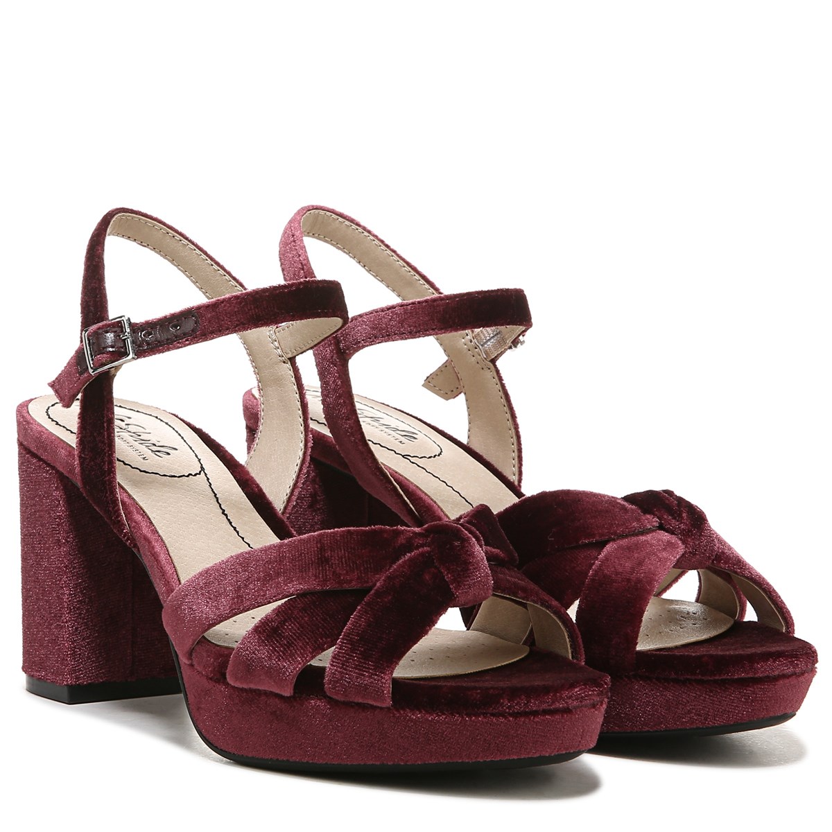 chunky heel leather sandals