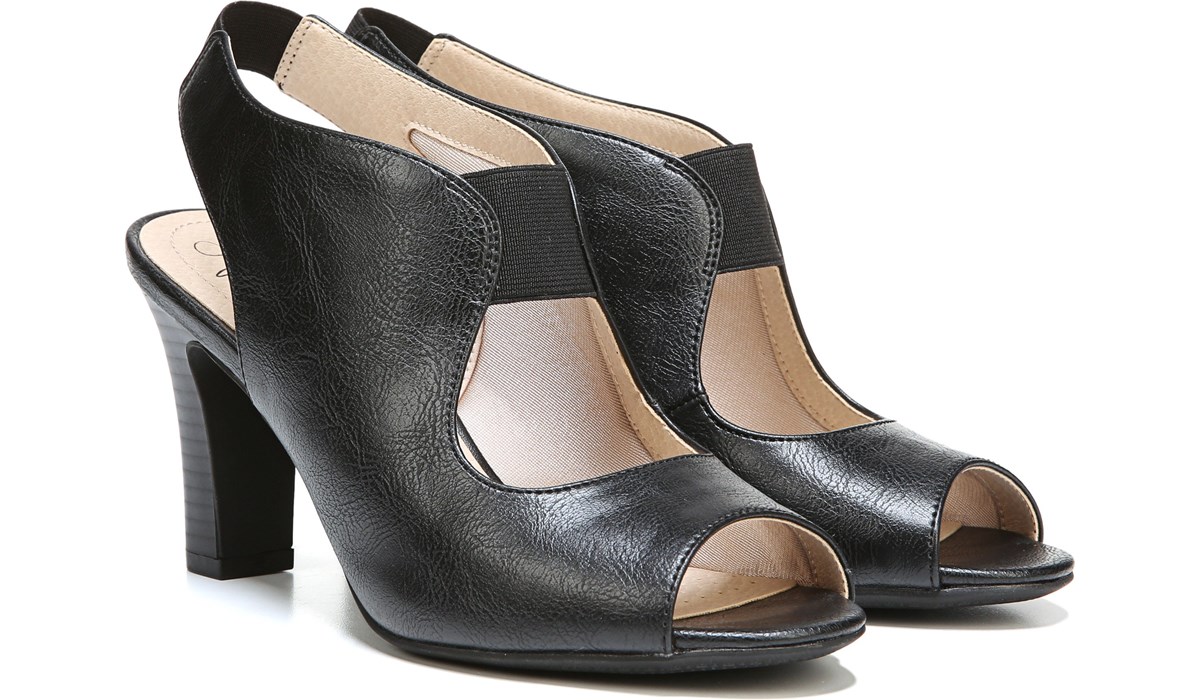 lifestride open toe pumps