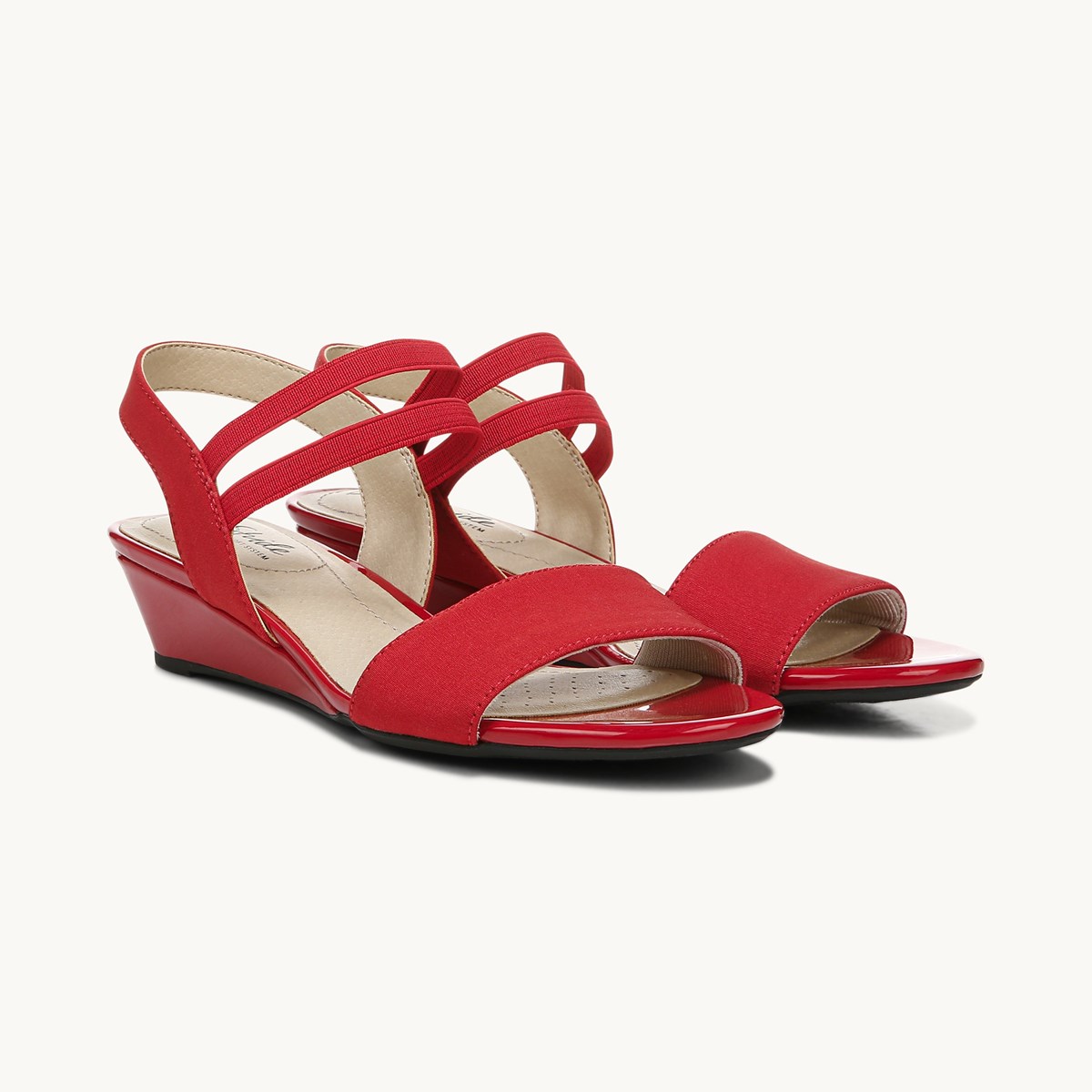 LifeStride Yolo Sandal in Red Fabric 