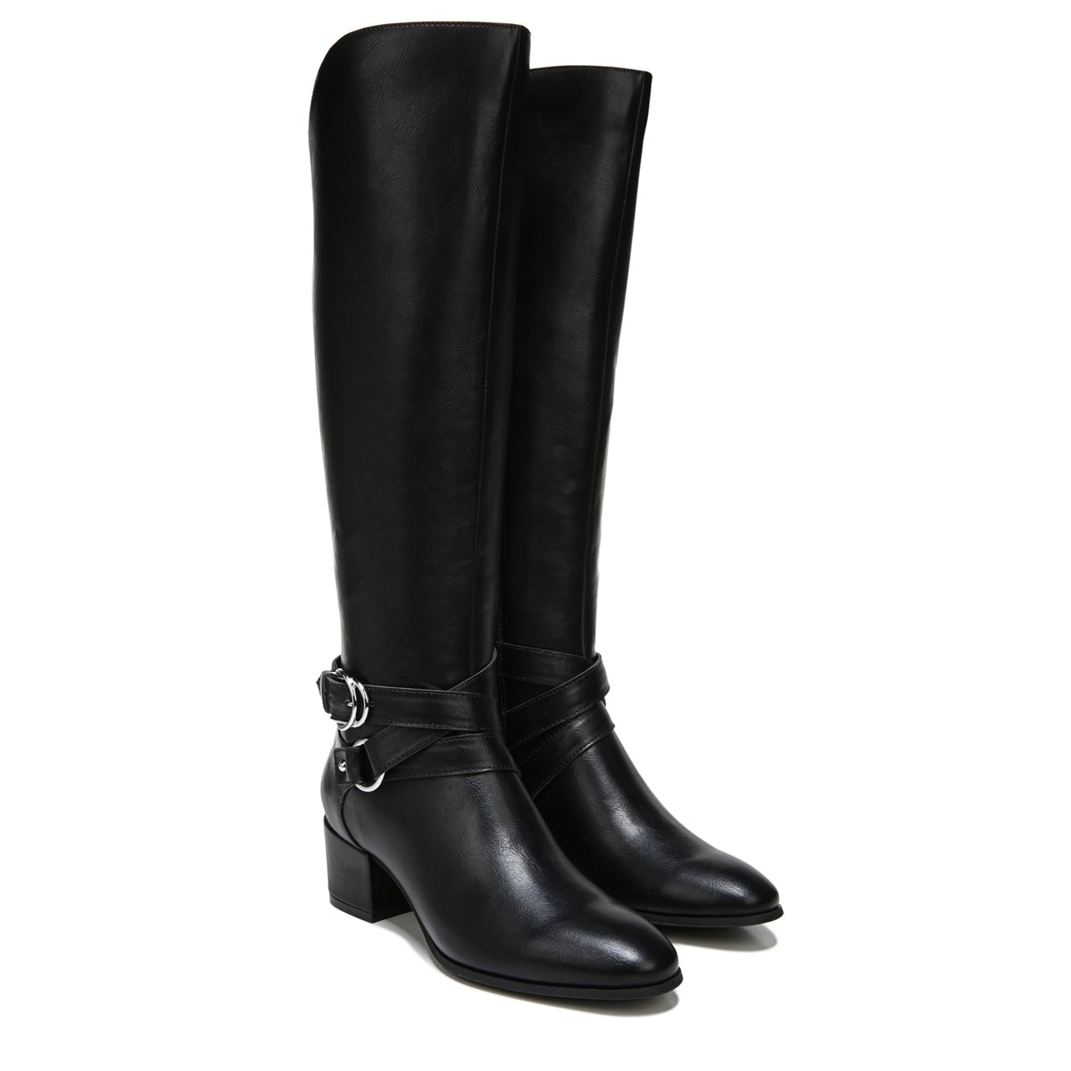 wide calf tall leather boots