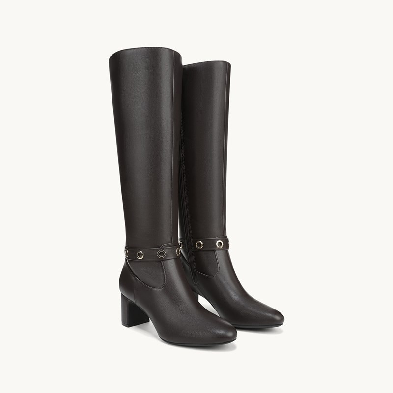 LifeStride Tansy Wide Calf Knee High Boot (Dark Chocolate Faux Leather) 8.0 M
