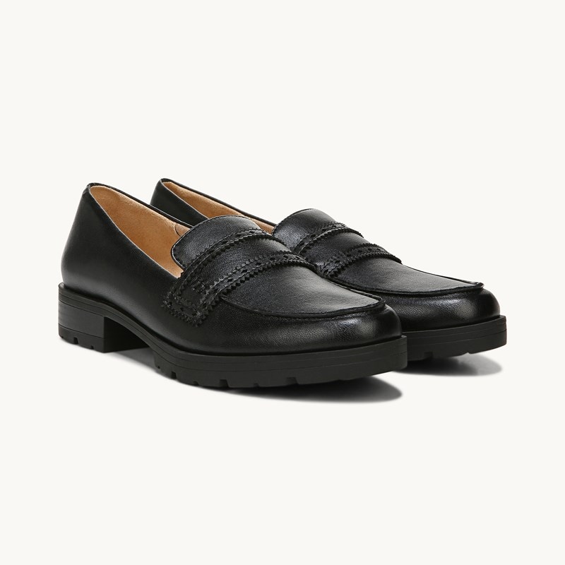 LifeStride London Loafer Shoes (Black Synthetic) Leather 11.0 M