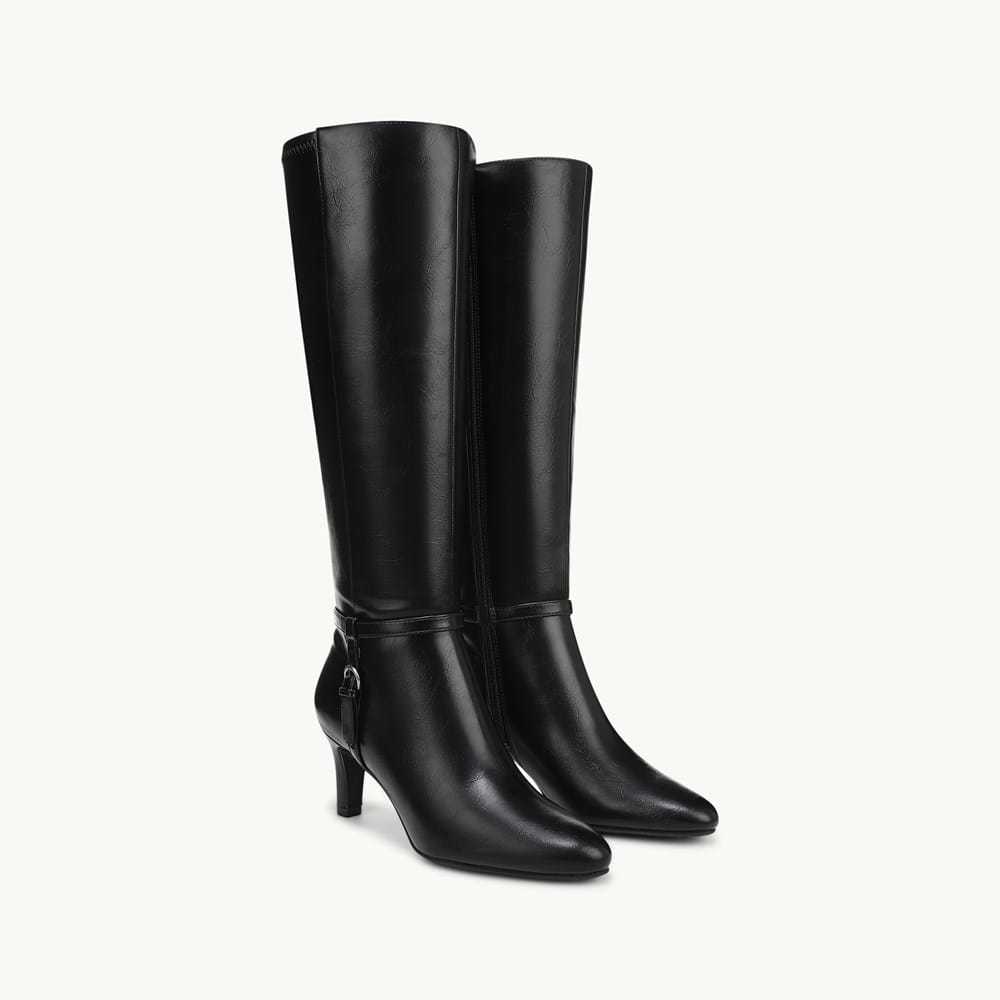 chinese dress ladies Nine West Quizme Wide Women's Shoes Black Leather : 6.5 M
