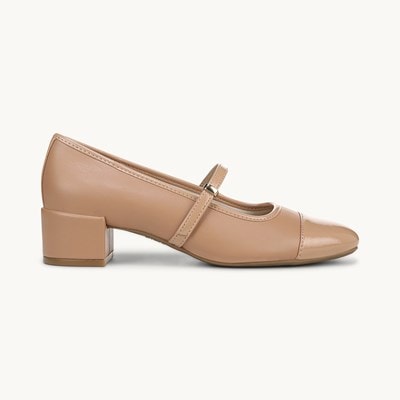 River Island Gold Leather Slingback Block Heels In Metallic