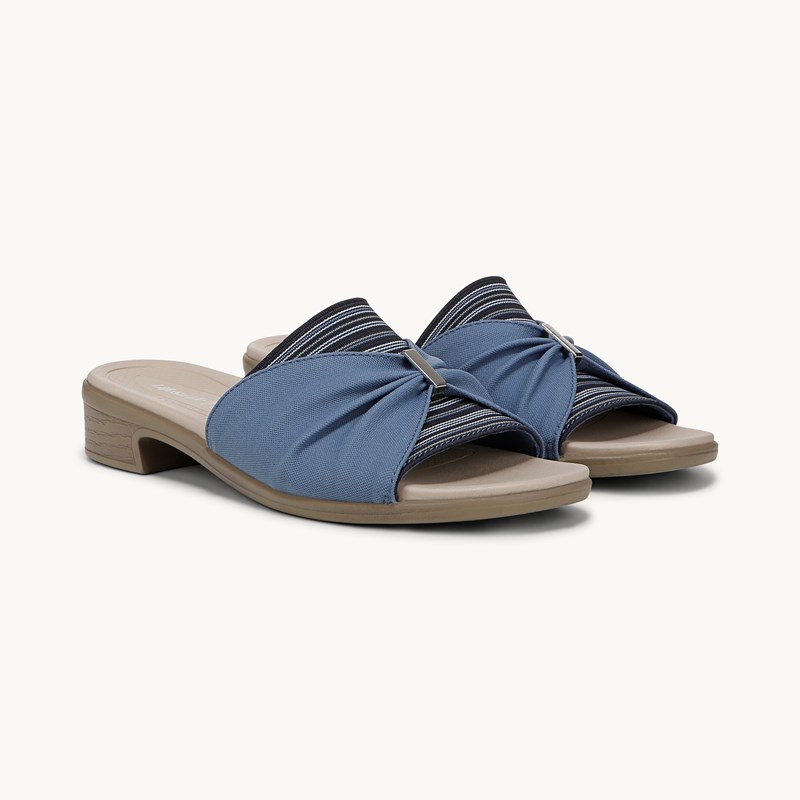 Bzees For LifeStride Shoes Paradise Sandal (Elemental Blue Jersey Fabric) 6.5 M