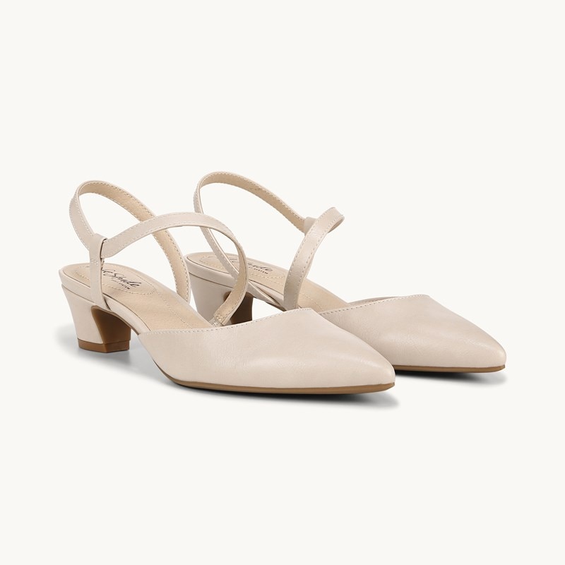 LifeStride Minimalist Pump Shoes (Almond) Fabric 7.0 W