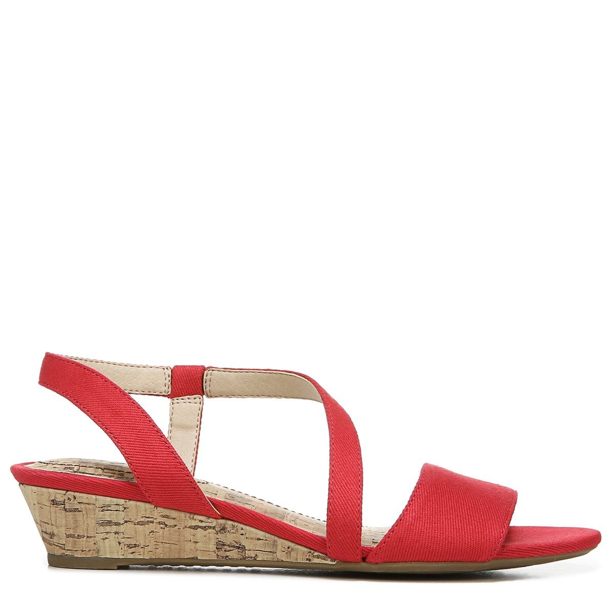LifeStride.com | LifeStride Yasmine Wedge Sandal in Red Fabric