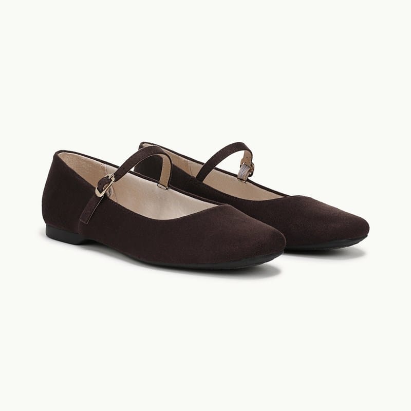 LifeStride Beloved Mary Jane Shoes (Dark Chocolate Microsuede) Fabric 10.0 M