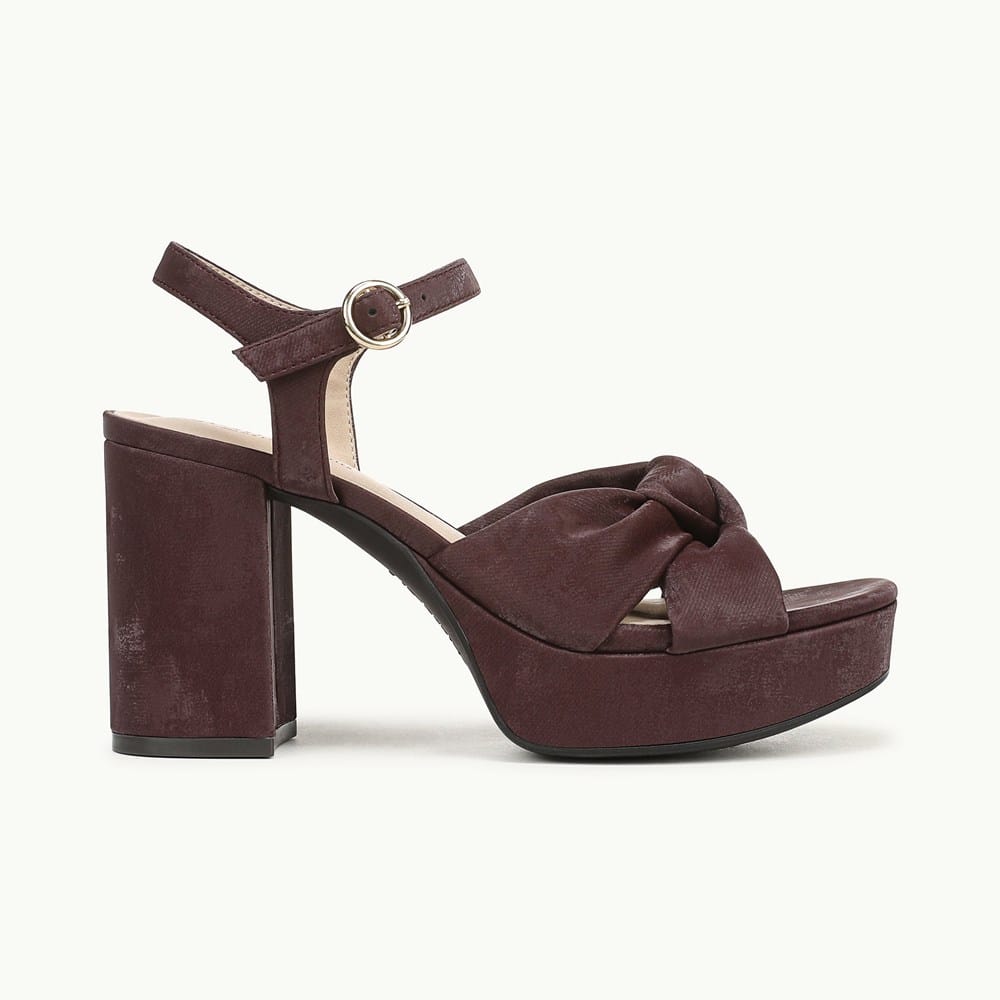 brown dress sandals for women Women's Hattie Round Toe Strappy Wedge Sandals - Medium Brown main image 0