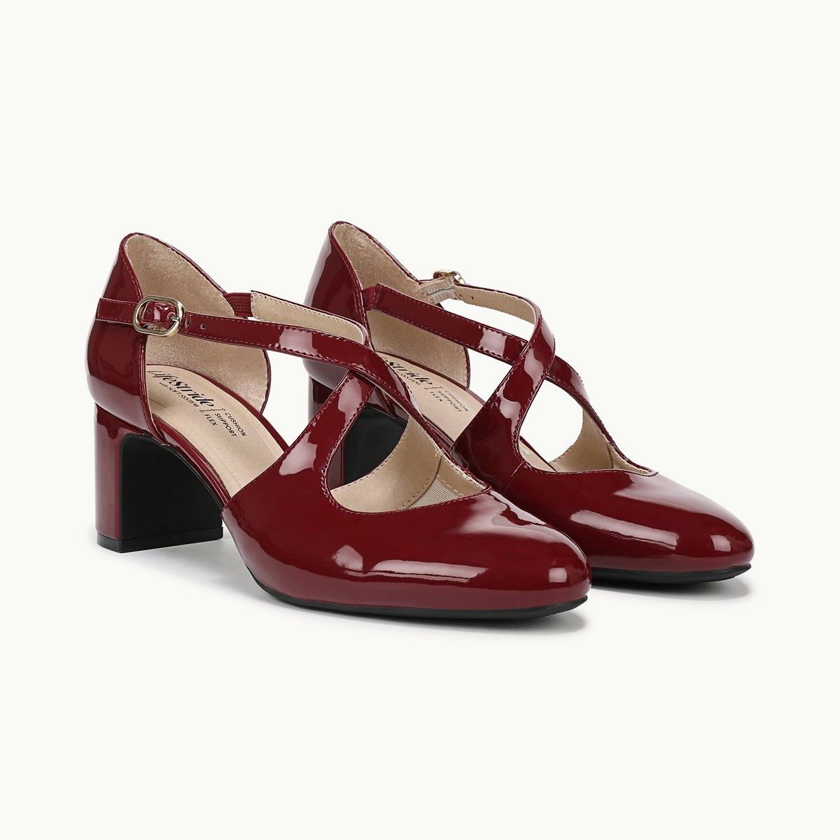 white christmas dresses Elegant Stroll Red Vegan Leather Loafers main image 0