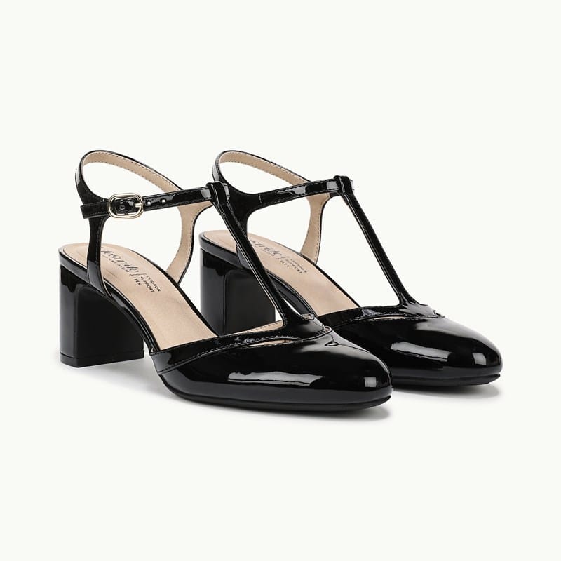 LifeStride Toni Pump Shoes (Black Patent Leather) 12.0 M