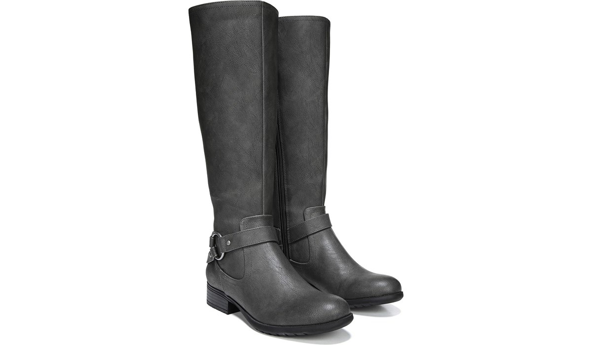 gray wide calf boots