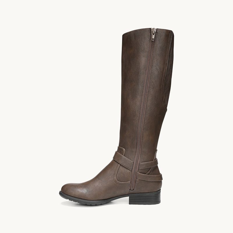 LifeStride X-Felicity Wide Calf Women's Boots Dark Tan : 9 W