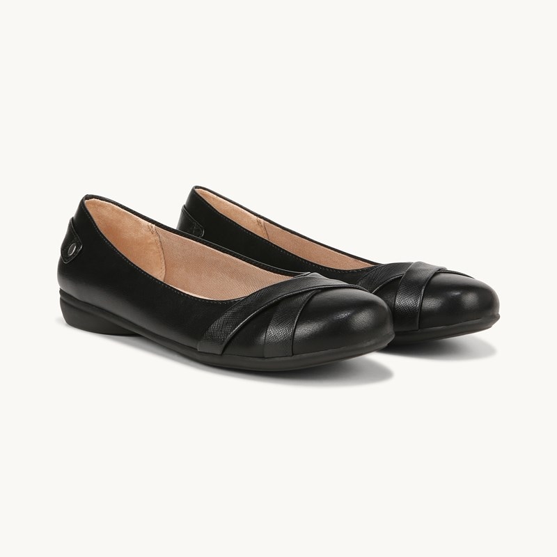 LifeStride Adalene Flat Shoes (Black) Leather 5.5 M