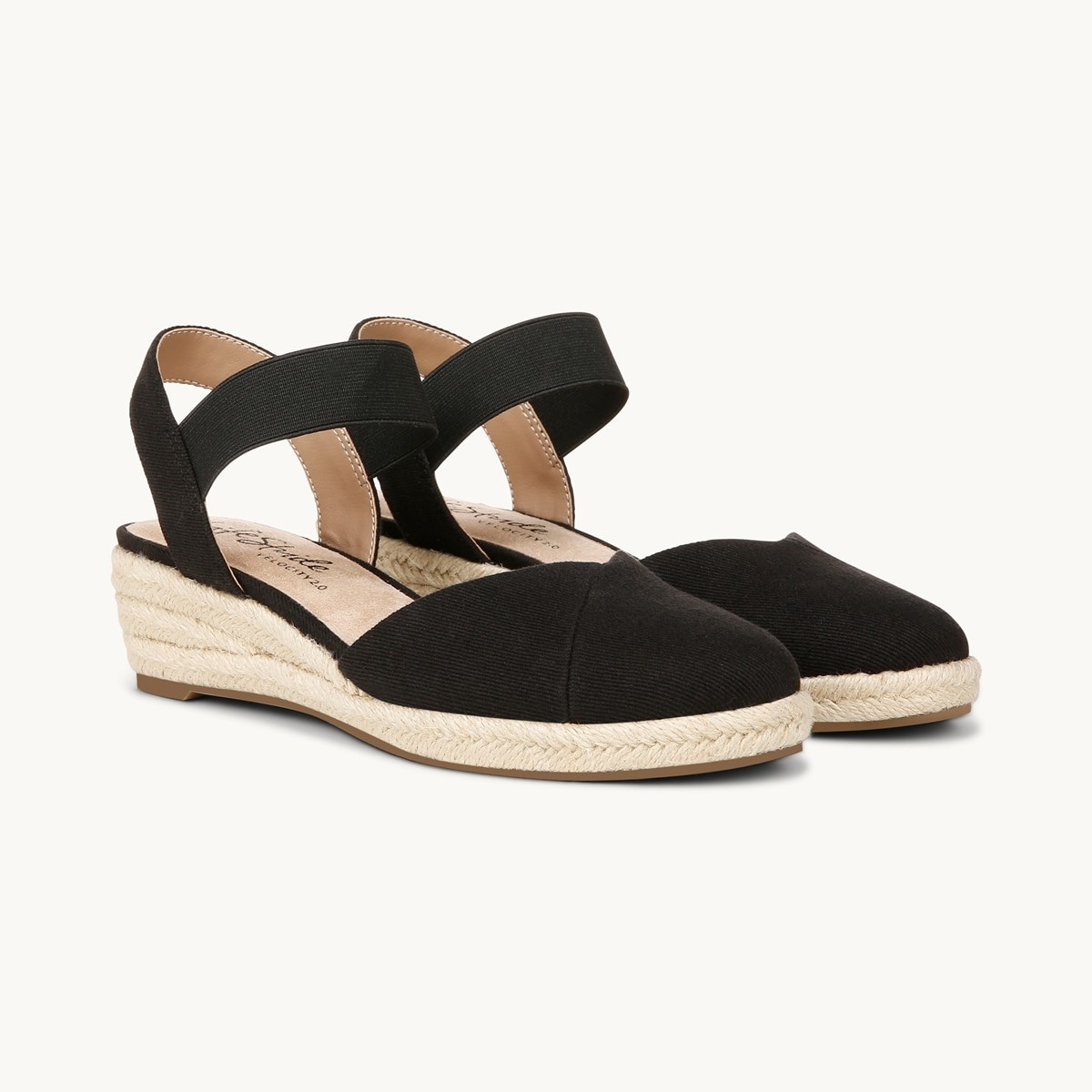 Lifestride espadrille wedges closed toe outlet