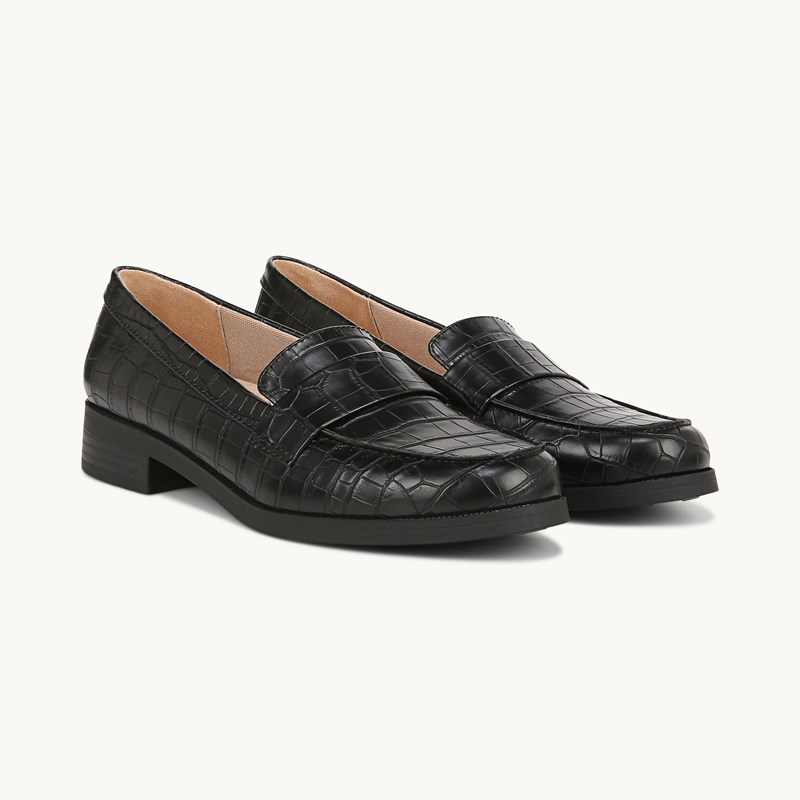 LifeStride Sonoma 2 Loafer Shoes (Black Faux Leather) 8.5 M