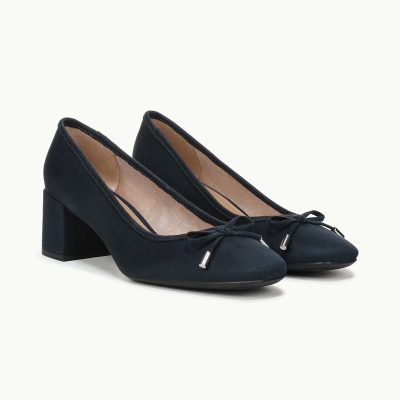 LifeStride Women's Cora Slip-On Pumps - Lux Navy Microsuede