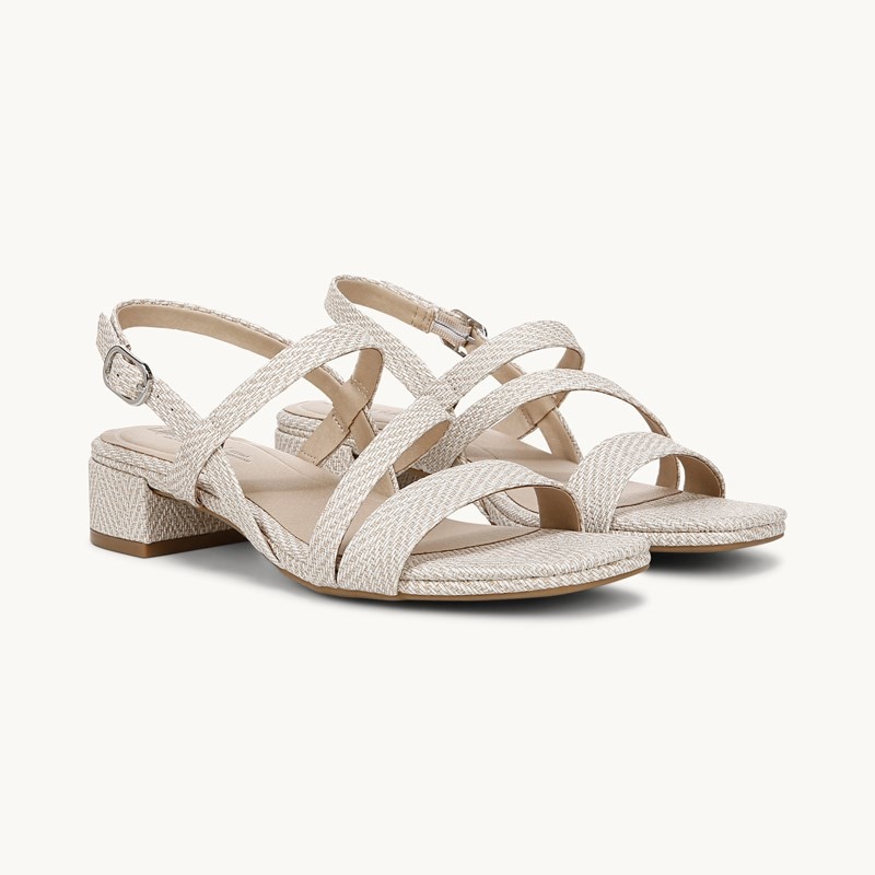 LifeStride Shoes Janet Strappy Dress Sandal (Bone Faux Leather) 9.0 M