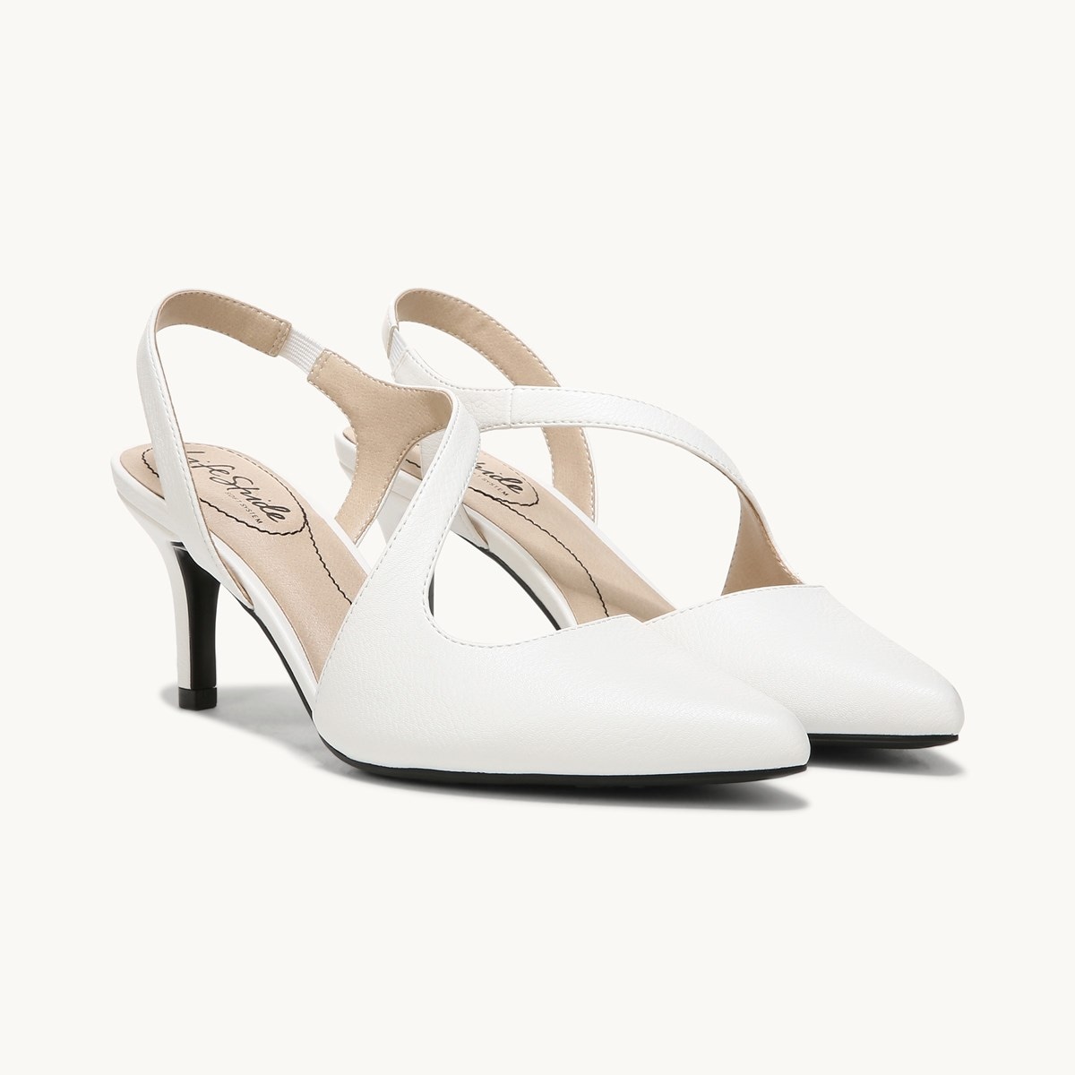 Lifestride on sale white heels