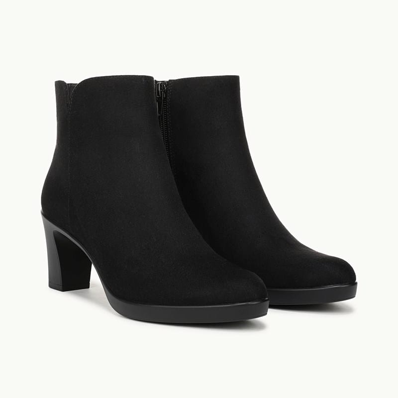 LifeStride Eloise Ankle Boot (Black Microsuede) 6.5 W