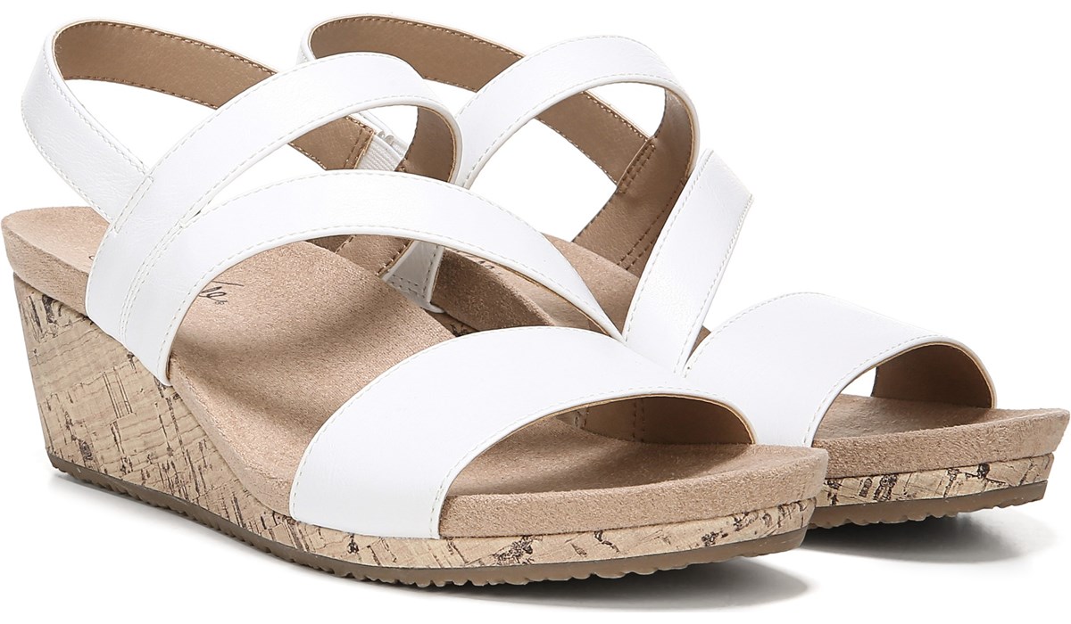 lifestride white sandals