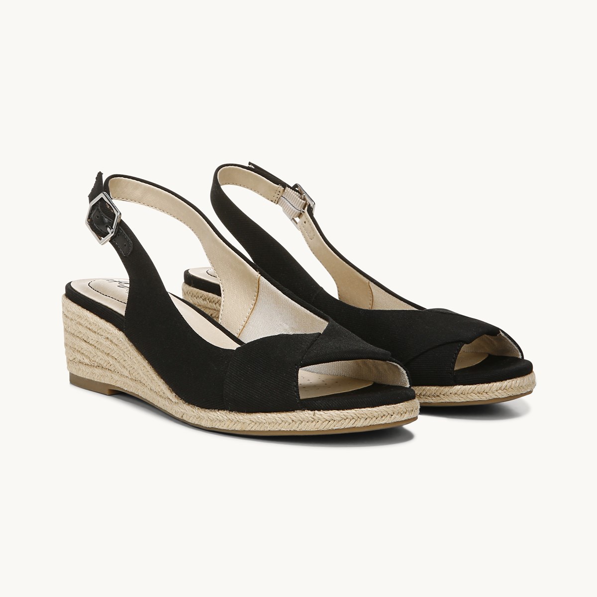 lifestride peep toe wedge