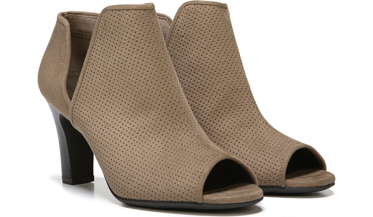 lifestride peep toe booties