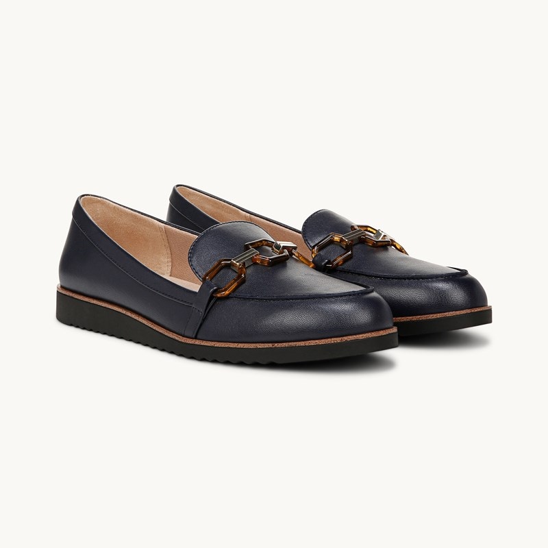 LifeStride Zee 3 Loafer Shoes (Lux Navy Faux Leather) 7.5 M