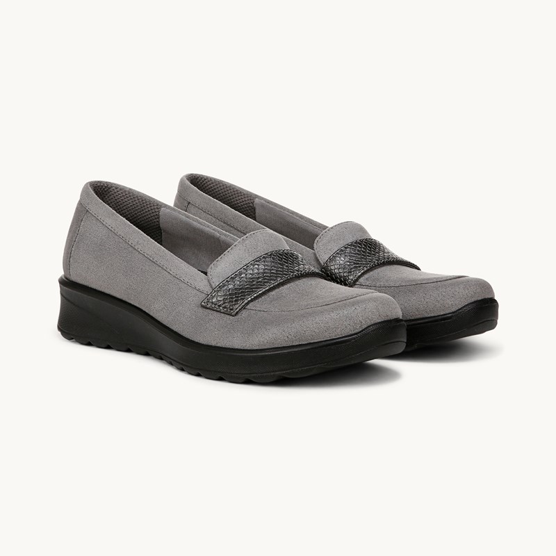 Bzees For LifeStride Gamma 2 Slip On Shoes (Graphite Fabric) 8.0 M