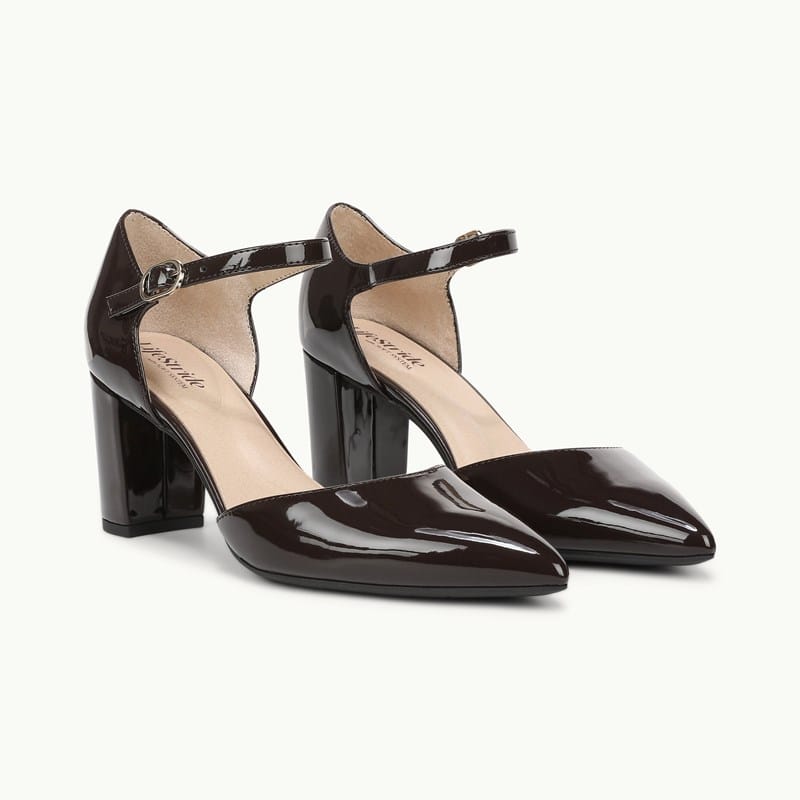 LifeStride Rylee Pump Shoes (Dark Chocolate Patent Leather) Suede 6.0 W