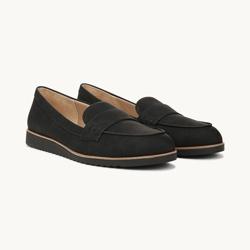 LifeStride Zee Loafer Shoes (Black/black) Fabric 10.0 W