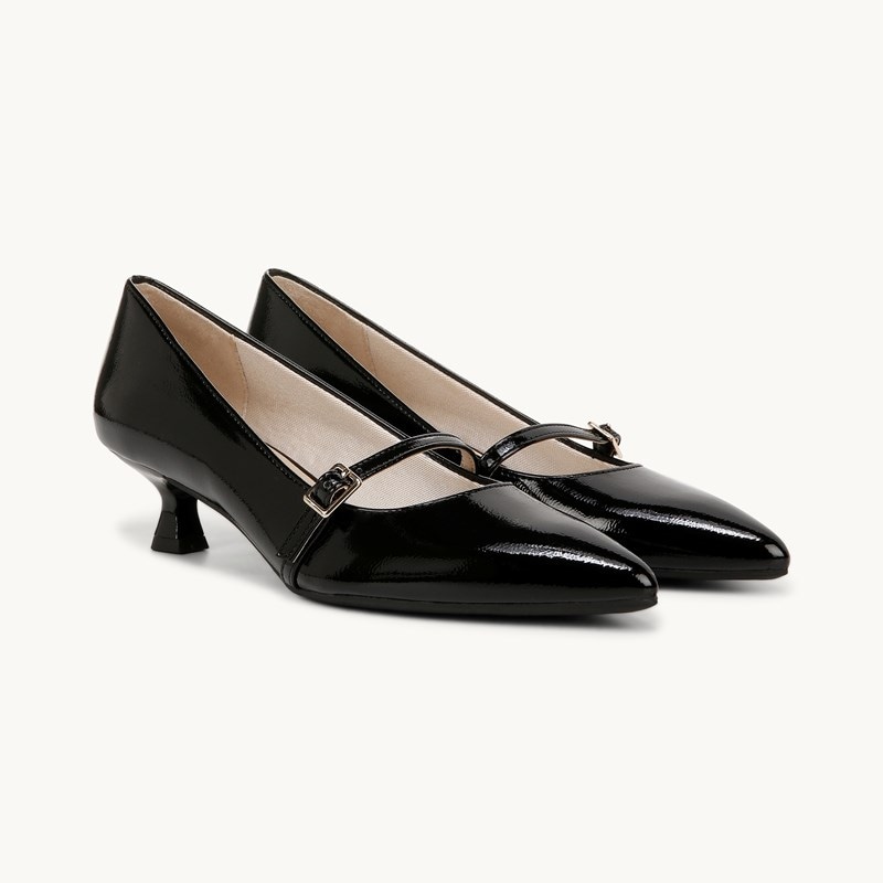 LifeStride Madelyn Mary Jane Pump Shoes (Black Faux Leather) 6.0 W