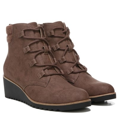 Zone Lace Up Wedge Bootie