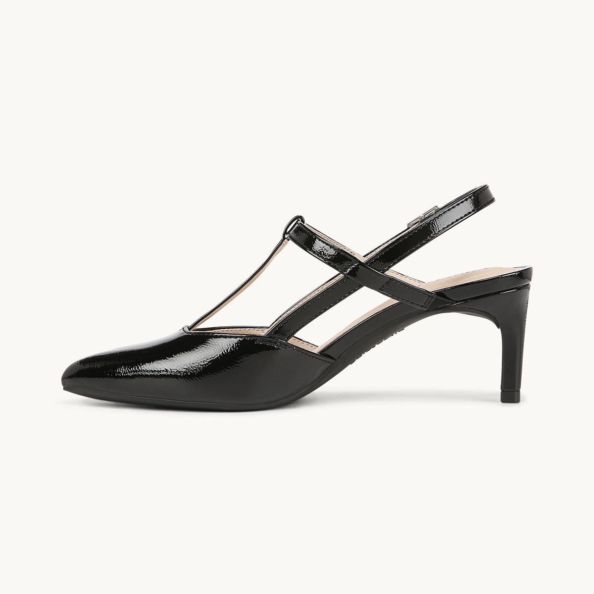 Lifestride peep toe slingback heels sales
