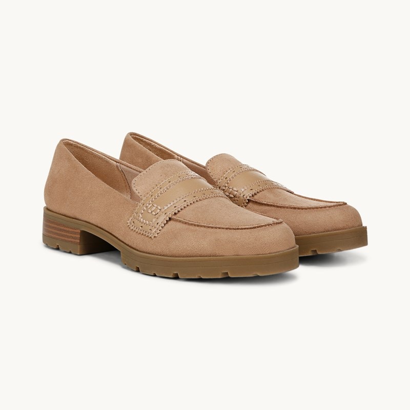 LifeStride London Loafer Shoes (Bamboo Tan Faux Leather) 9.5 W