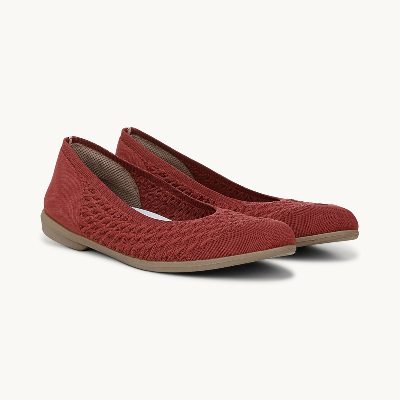 Bzees For LifeStride Khloe Slip On Shoes (Sangria Cable Knit) Fabric 6.0 M