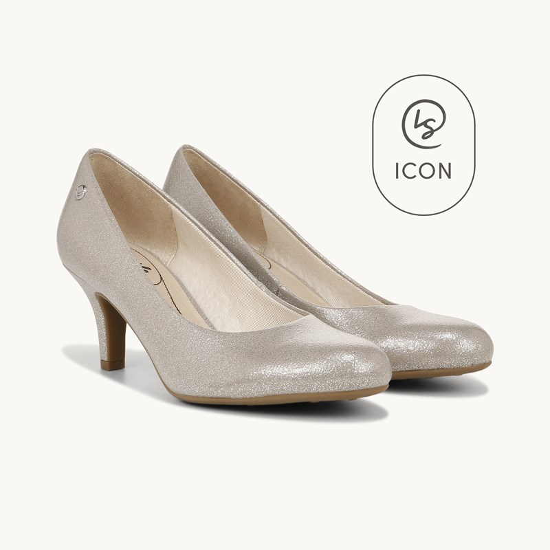LifeStride Parigi Pump Shoes (Champagne Faux Leather) Fabric 6.5 M